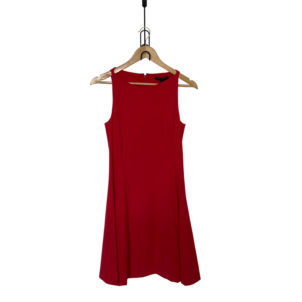 Banana Republic Dress 4P Hula Red Sleeveless Fit and Flare Quiet Luxury Retro